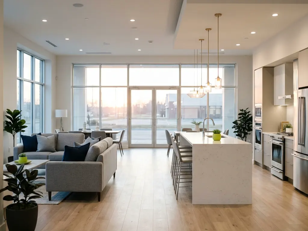 Showroom cleaning: Furniture, appliance, flooring, kitchen and bath showrooms: dust-free displays, streak-free glass and floors that show off the stock.